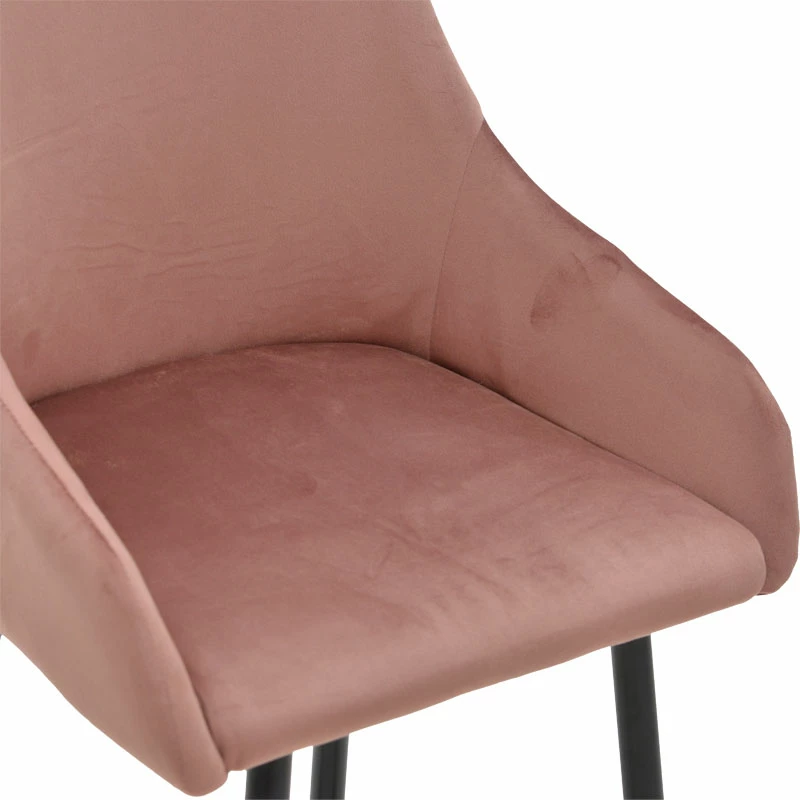 Karrige për bar Lithe metal ngjyrë ari e zezë-kadife mollë e kalbur 47x44x98cm