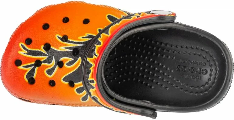 Papuqe Crocs fëmijë, të zeza dhe portokalli