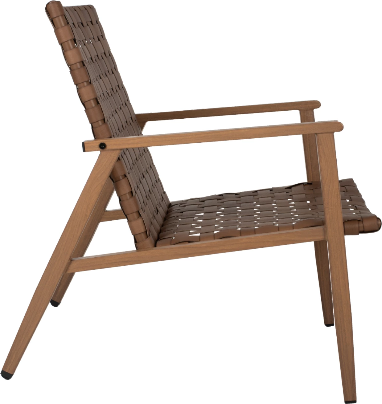 Karrige me krahë FELIPE, pamje druri metali & pamje lëkure ratan, FH5868.01, 63,5x75,5x77Hcm