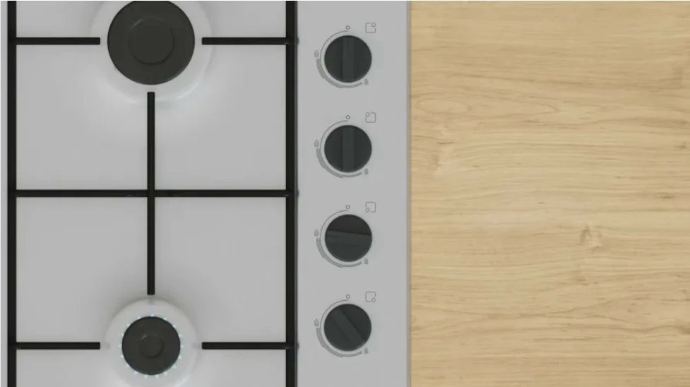 Sobë gazi Bosch PBP6B5K80, 4 zona, inoks, gri