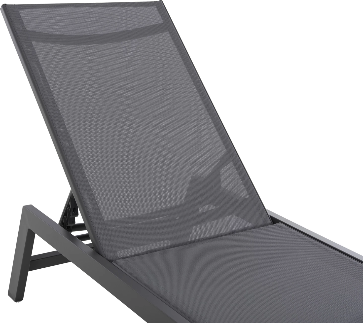 Shezlong alumini me mbështetëse koke RABIA FH5982.03 në antracit 191,5x60x89,5Hcm