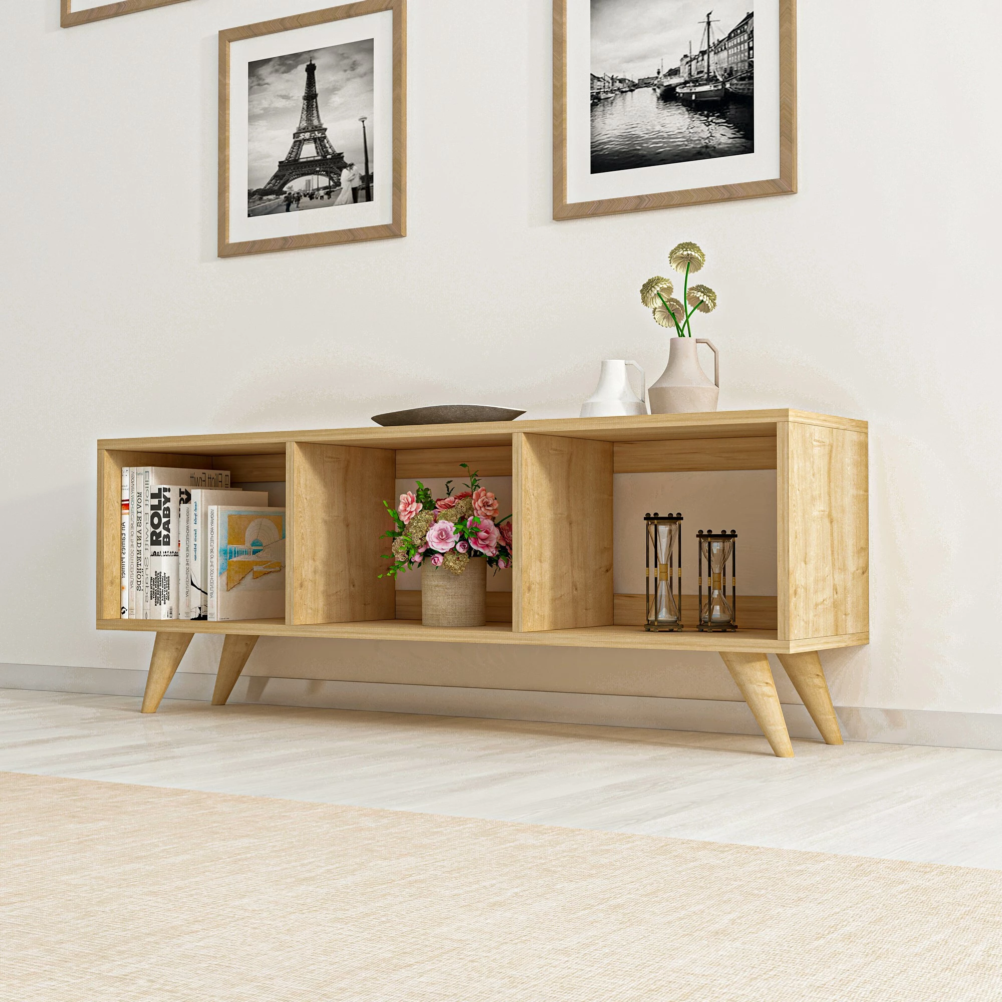 Komodë TV Hanah Home, Tina, ngjyrë safir
