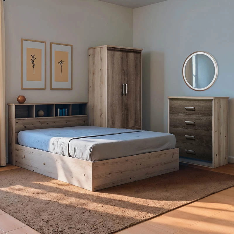 Set mobiljesh për dhomë studenti, 3 pjesë, ngjyrë castillo-toro