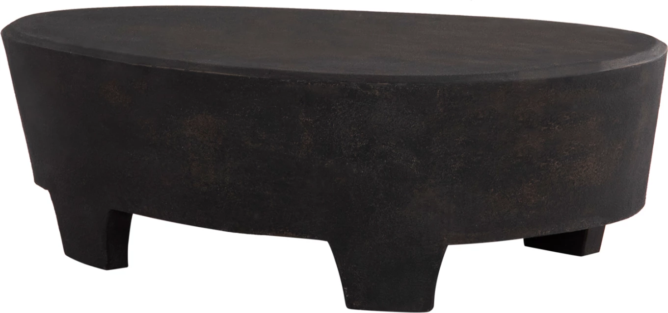 Tavolinë kafeje ovale Santorini FB918066 MDF ngjyrë e zezë 100x60x33 cm