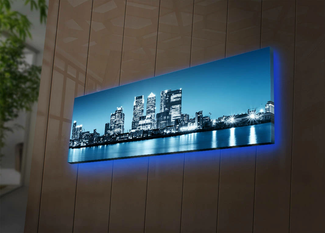 Pikturë dekorative me drita LED, shumëngjyrëshe, 30x90cm, 3090DACT-4