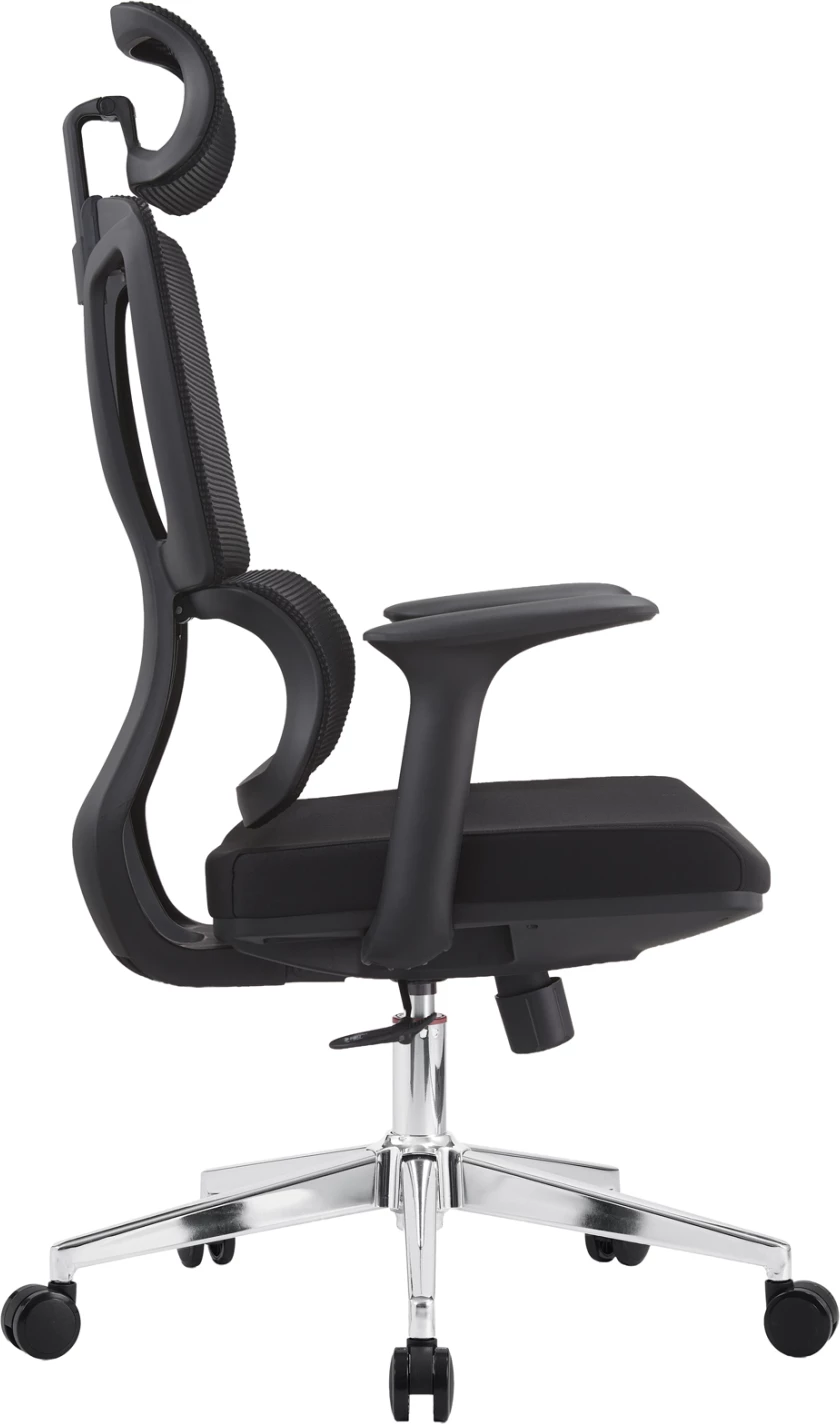 Karrige zyre TASKMASTER, rrjetë e zezë, bazë kromi, FH1216.01, 69x65x125cm