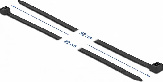 Lidhëse kabllosh DeLOCK 920 x 9 mm, UV rezistente, 10 copë, të zeza