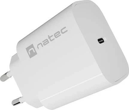 Karikues Natec Ribera 20W USB-C, i bardhë