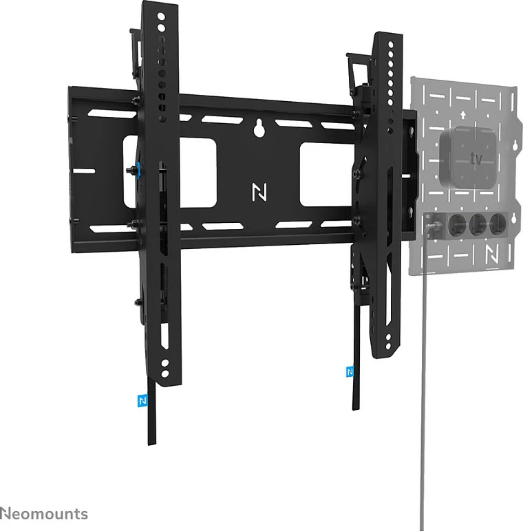 Mbajtëse muri për TV Neomounts LEVEL-750, 43-75", VESA 400x400, 100 kg, e kyçshme, e zezë