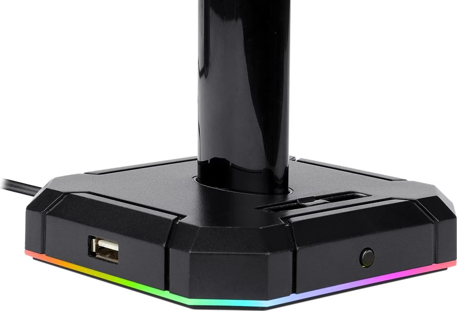 Stativ për kufje Redragon HA300 Scepter Pro, RGB, 4x USB 2.0, me kabllo Type-C, e zezë