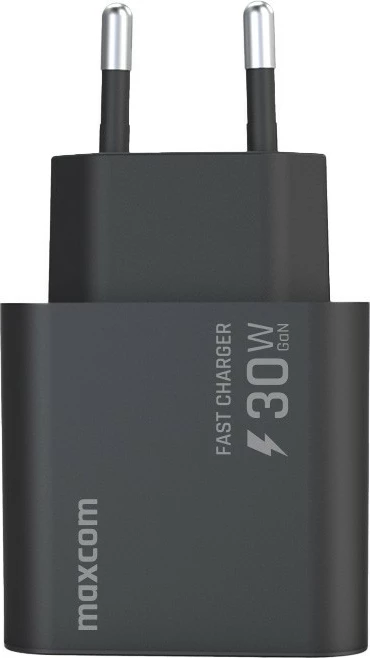 Karikues rrjeti Maxcom LAD 30W USB A+C, i zi