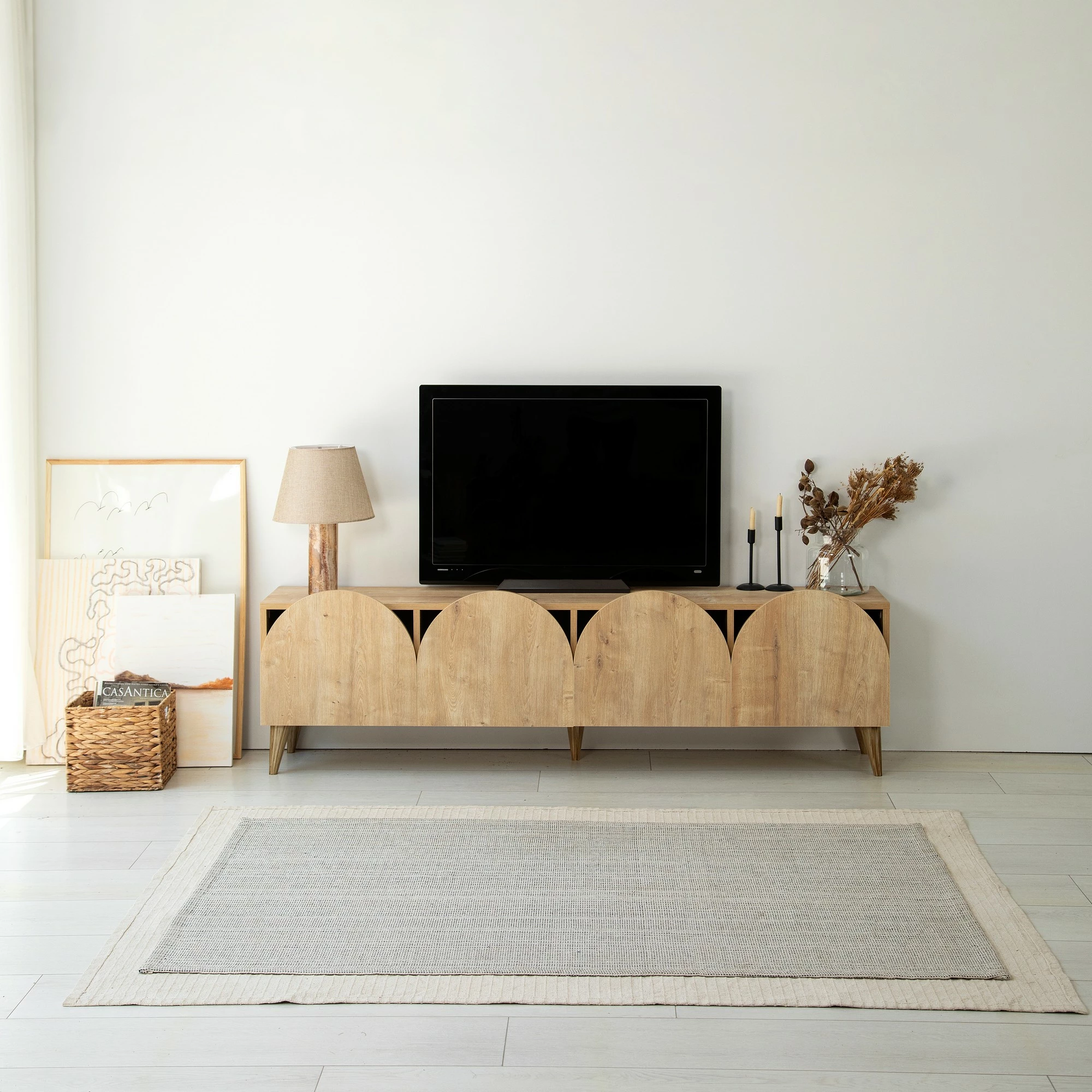 Komodë TV Hanah Home, Mesta - ngjyrë lisi, v2