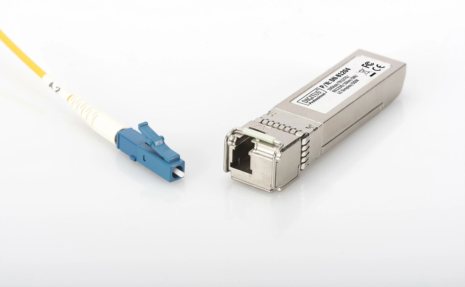 Modul SFP+ Digitus DN-81204, 10Gbps BiDi, SM 10km, LC Simplex, DDM, metalik