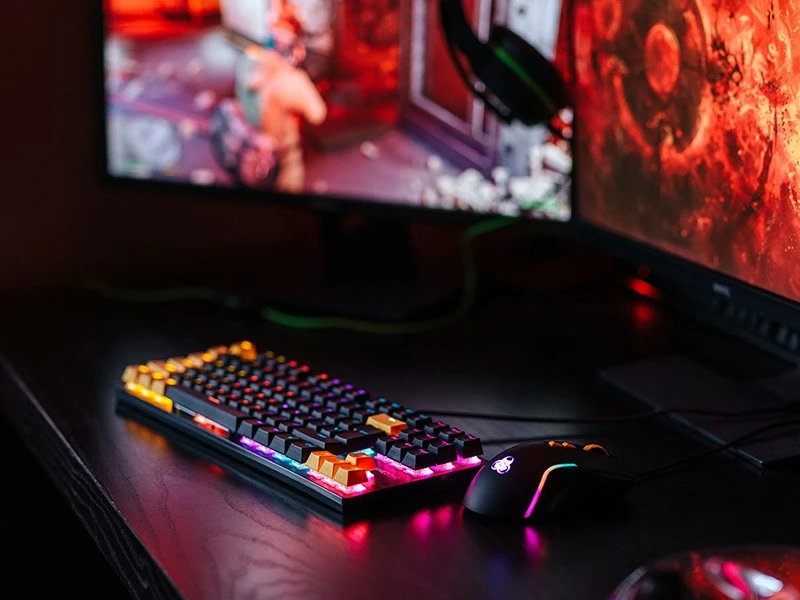 Tastierë mekanike + Maus, Tracer, Gamezone Hornet87 USB, 87 taste me kalibra të kuq, QWERTY English (UK), anti-ghosting 25-taste, ndriçim rainbow, DPI 1000-7200, me kabllo USB 1.5 m, e djathtë, e zezë, set