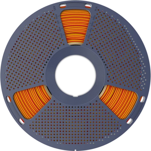 Filament për printim 3D Sunlu PLA+ Silk TC R Y G, tri-color Kuqe-Verdhë-Gjelbër