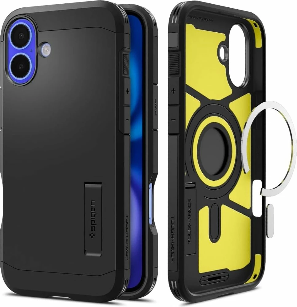 Mbështjellës Spigen Tough Armor Mag për iPhone 16 Plus, MagSafe, i zi