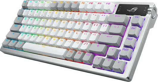 Tastierë gaming ASUS ROG Azoth, 75%, mekanike, hot-swap, RGB, wireless, e bardhë