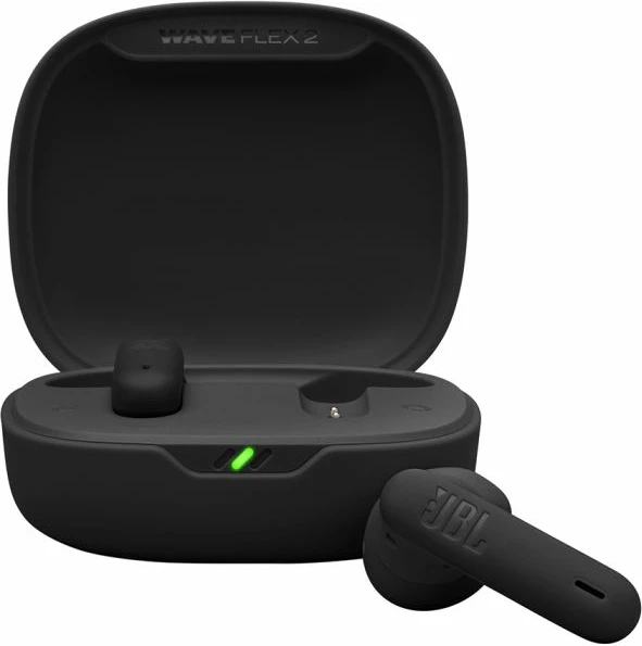Kufje JBL Wave Flex 2, Bluetooth 5.3, me mikrofon, 40 orë, me kuti karikimi, të zeza
