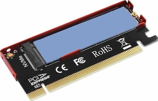 Adapter PCIe x16 në M.2 NVMe Axagon PCEM2-S, PCIe 3.0 x4, 2230-2280, ftohës pasiv, kuqe