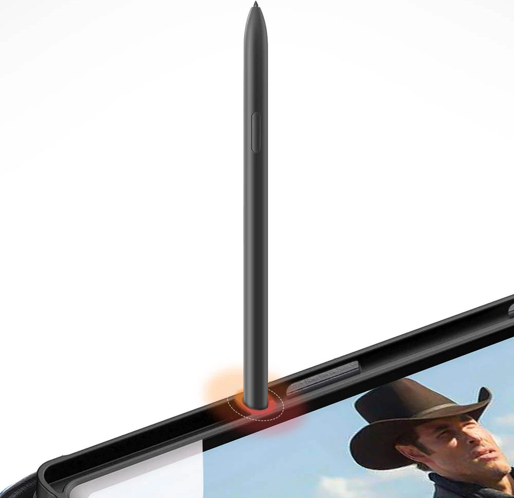 Mbështjellës tabletë Dux Ducis Domo, me Smart Sleep, me qëndrim/stand, për Samsung Galaxy Tab S8 Ultra/Tab S9 Ultra (SM-X900/SM-X906), me mbajtës stylus, ngjyrë e zezë