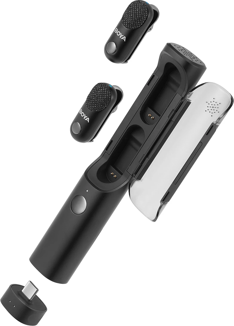 Mikrofon pa tela BOYA MAGIC-03 2.4GHz USB-C, set me 2 transmetues, i zi