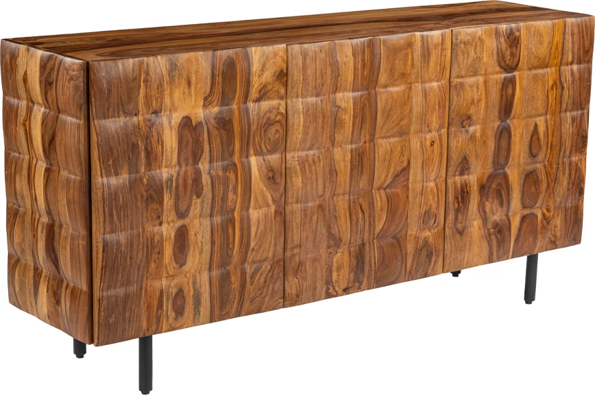 Komodë anësore CHOCOLAT, 3 dyer, ngjyrë arre, 162x42x80