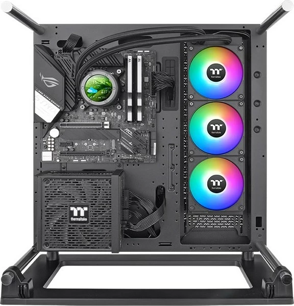 Ftohës me lëng Thermaltake TH360 V2 Ultra EX ARGB Sync, 3x120mm, ekran LCD, i zi