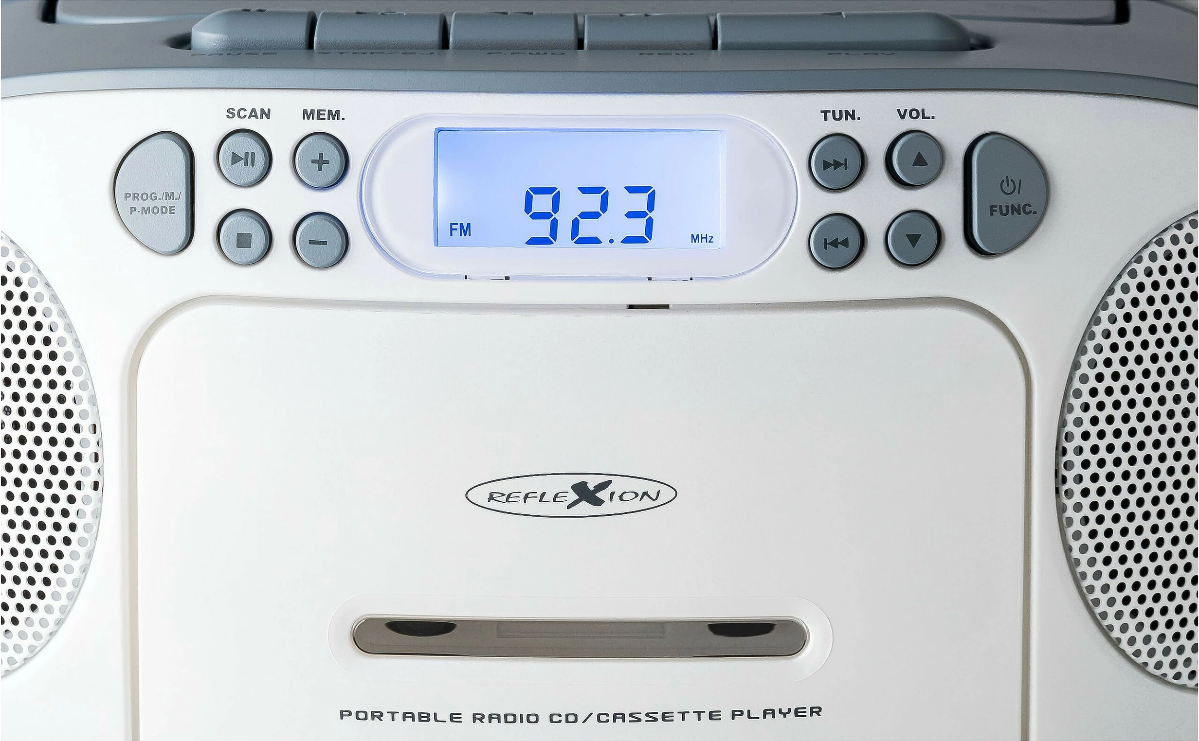 Radio CD portativ Reflexion RCR2260, 20W, FM PLL, AUX, bardhë/blu