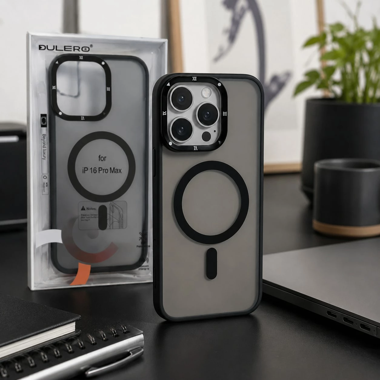 Mbrojtëse DULERO për iPhone 15 Pro Max - me MagSafe, Mbrojtje e Plotë dhe Dizajn Premium për Kamerën