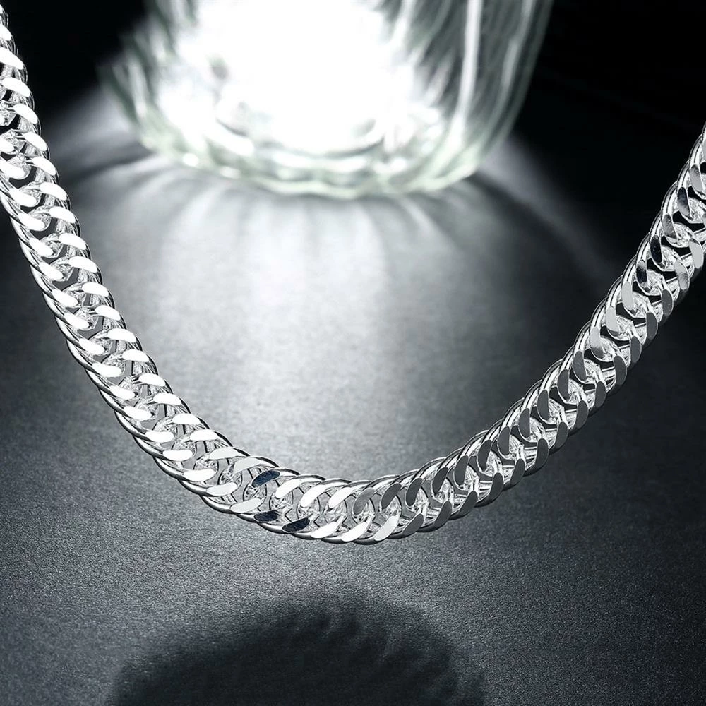 Set Xuping të flakëruar në argjend - qafore + byzylyk, unisex