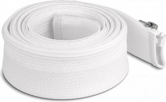 Mëngë mbrojtëse për kabllo DeLOCK 2 m x 50 mm me zinxhir, rezistente ndaj nxehtësisë, e bardhë