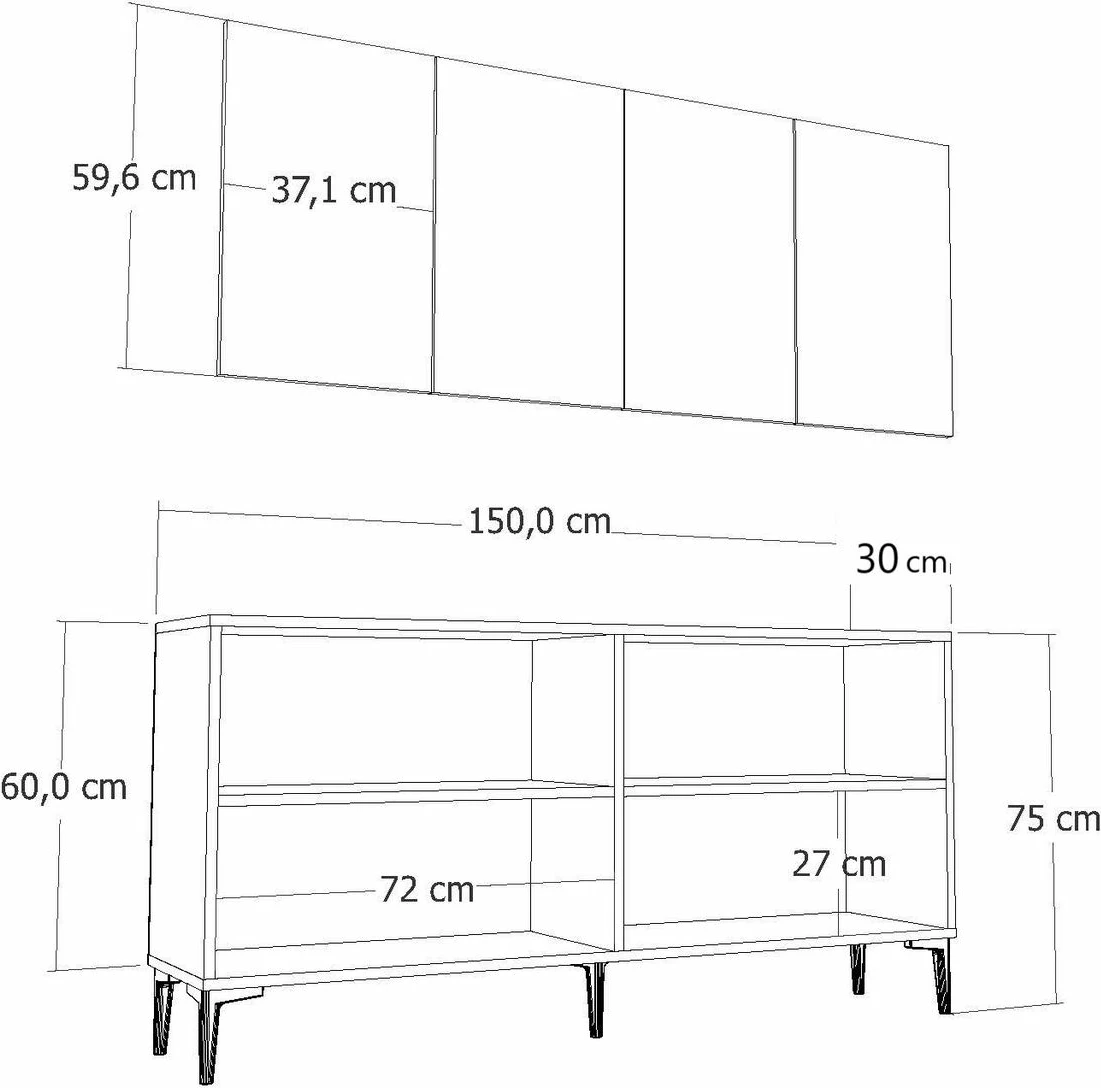 Konsol Skye Decor, ngjyrë antracit, Asos