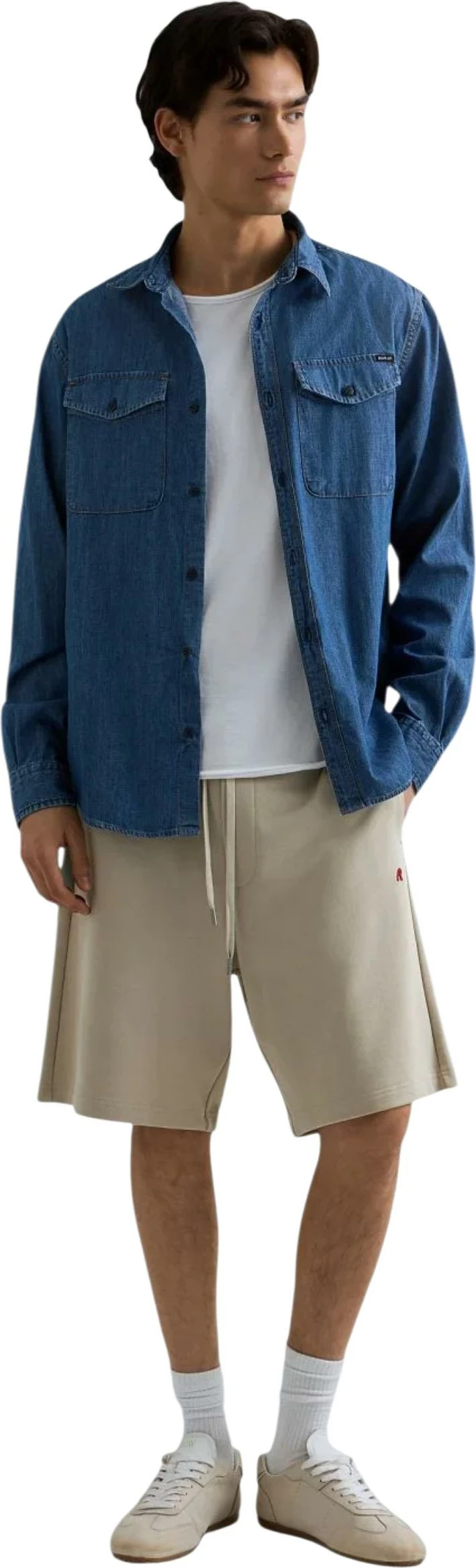 Këmishë denim për meshkuj Replay M4124 .000.860 B06, blu e errët [Madhësia: M]