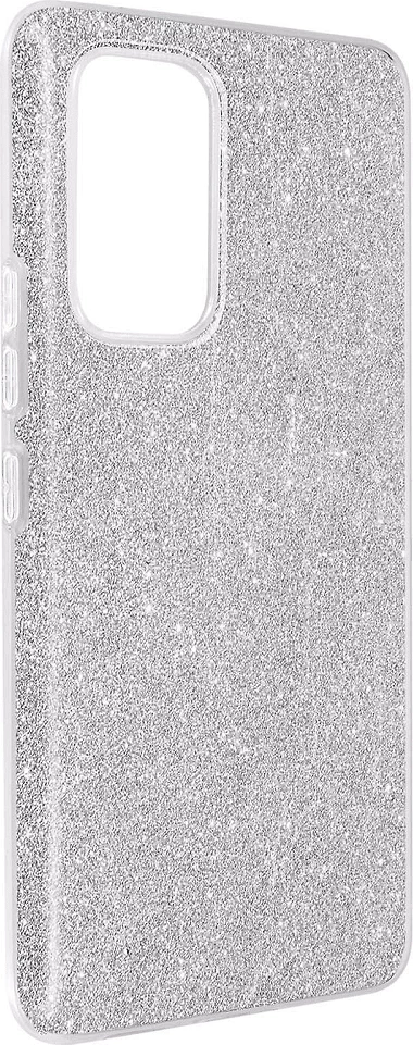 Mbështjellës silikoni me glitter ONASI 22703 për Samsung Galaxy A16, shtresë glitter e heqshme, argjendtë