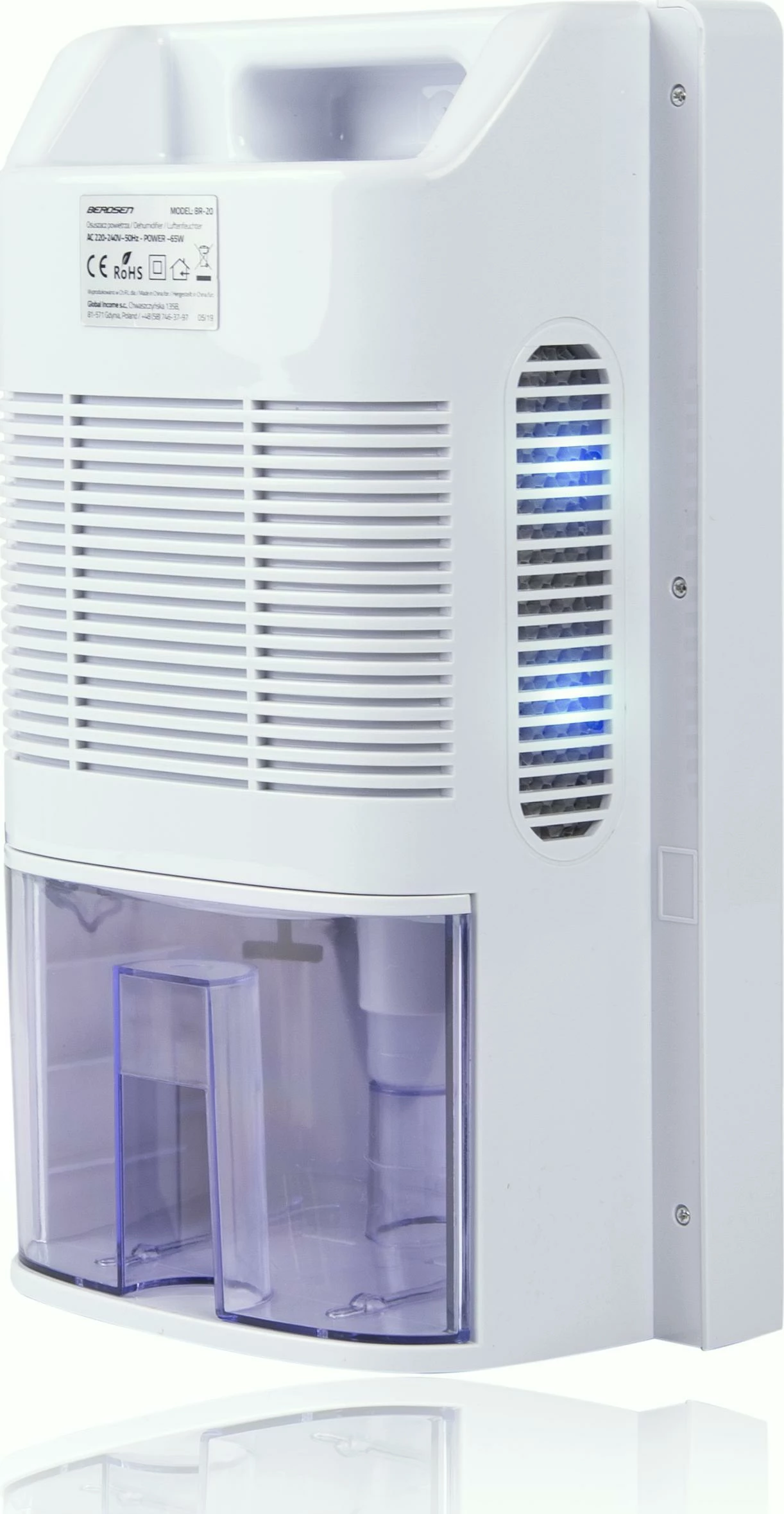Dehumidifier ajri Berdsen BR-20 2 L, 90 W, UV, 30 m², i bardhë