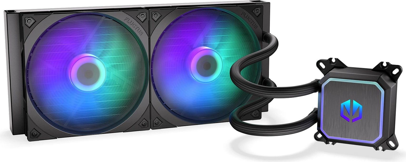 Ftohës uji AIO për CPU Endorfy Navis F280 ARGB, 280mm, 2x140mm PWM, i zi