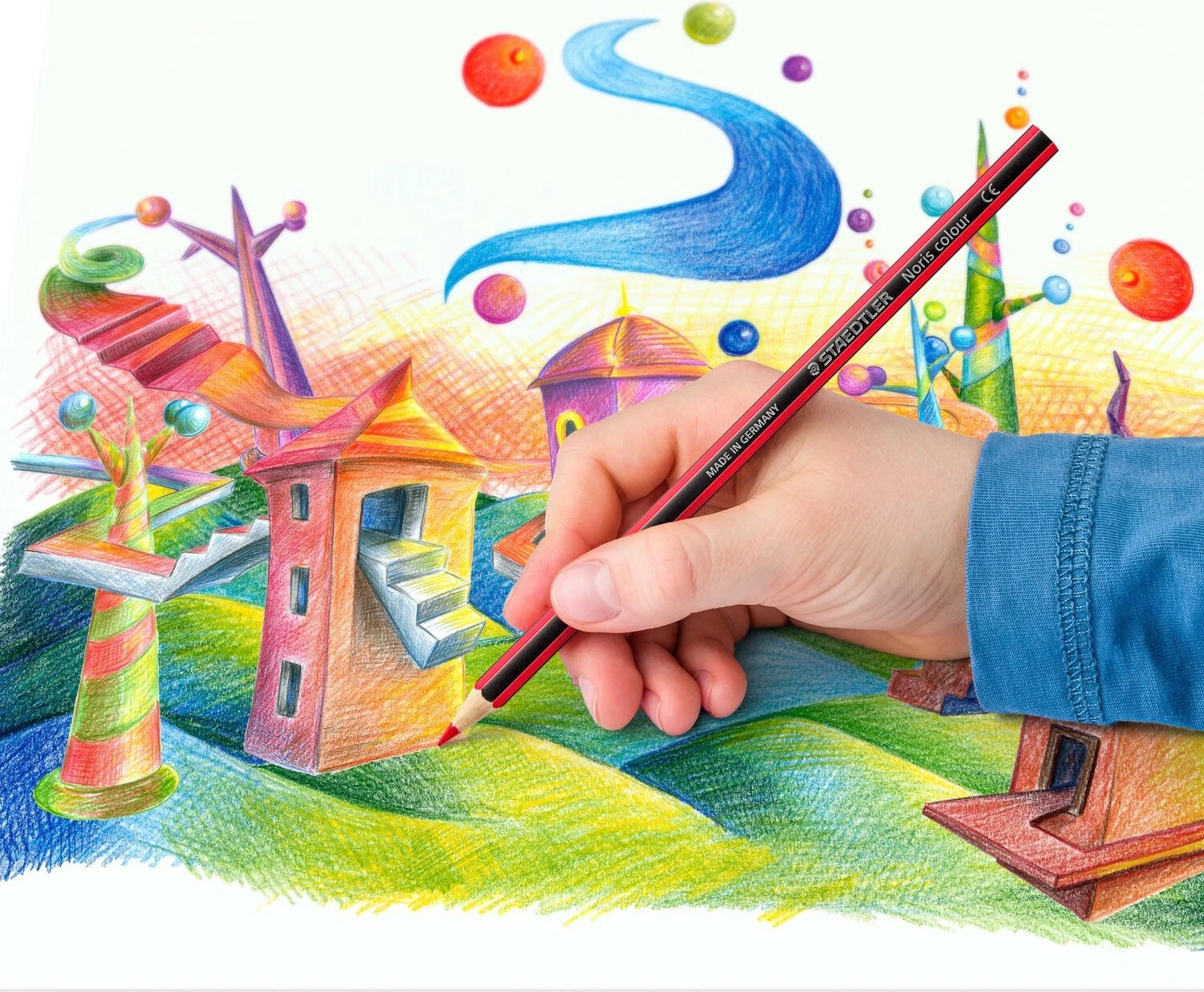 Set lapsa ngjyruese STAEDTLER Noris colour 185, 24 copë, multingjyrëshe