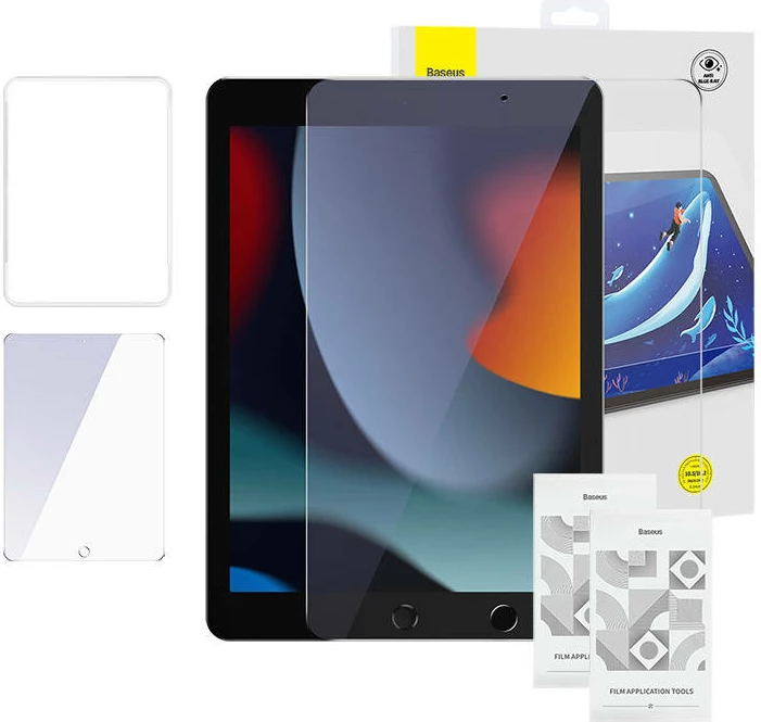 Xham i temperuar Baseus Crystal 0.3mm për iPad Pro/Air3 10.5" / iPad 7/8/9 10.2", 2 copë
