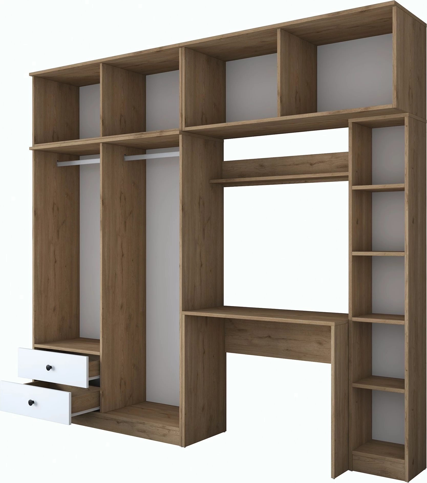 Set dhome për studim, ngjyrë arrë dhe e bardhë, BA122 - 2697