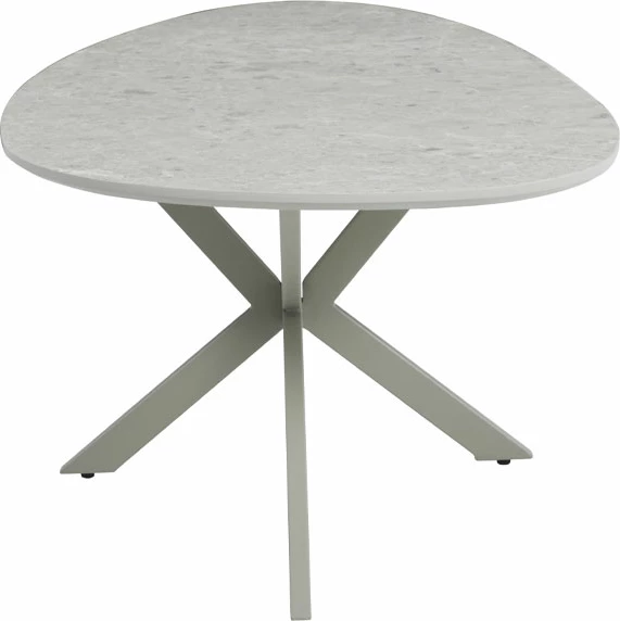 Tavolinë kafeje Caspian, ngjyrë gri me model mermeri latte, 120x60x43cm