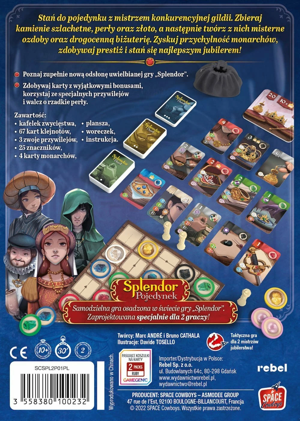 Lojë tavoline Rebel Splendor: Duel, 2 lojtarë, 10+, version Polonisht