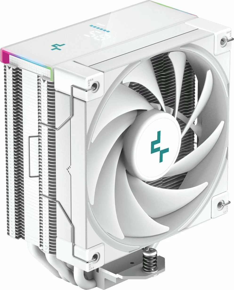 Ftohës CPU Deepcool AK400 Digital WH R-AK400-WHADMN-G 120mm ARGB, ekran digjital, 220W TDP, i bardhë