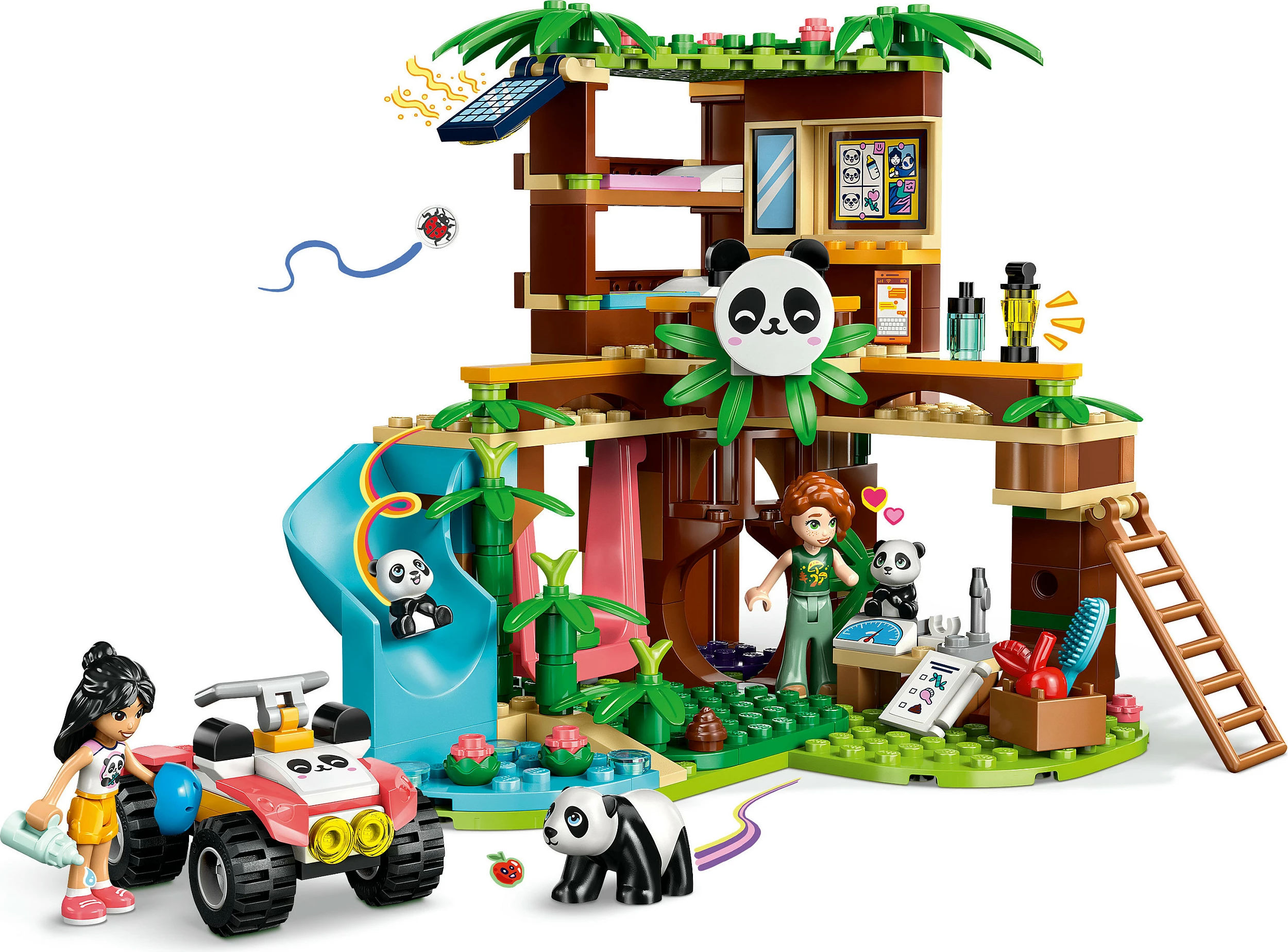 Set lodër LEGO Friends 42648 Strehë e Pandave, 243 copë, 7+