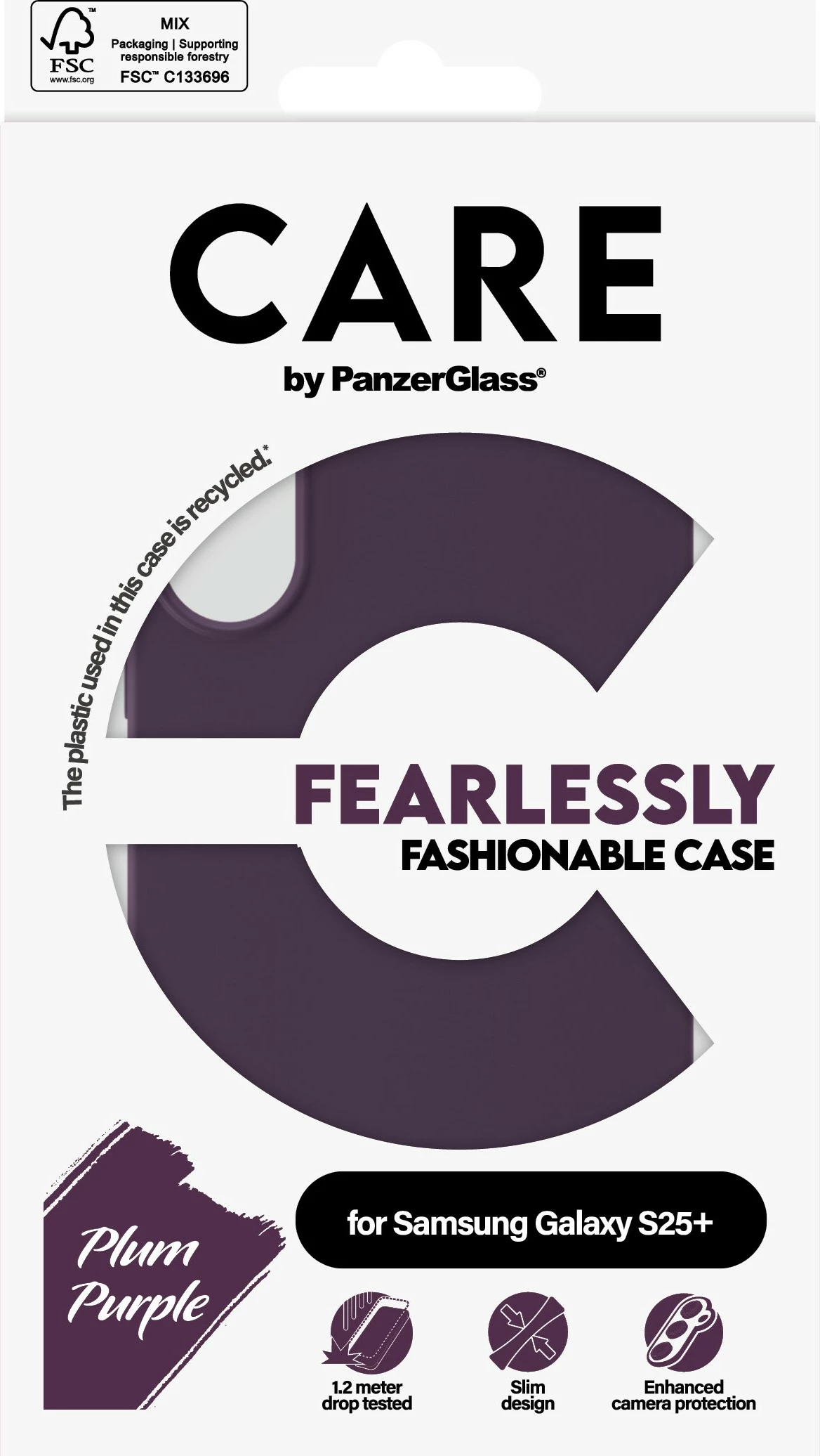 Mbështjellës PanzerGlass CARE për Samsung Galaxy S25 Plus, vjollcë