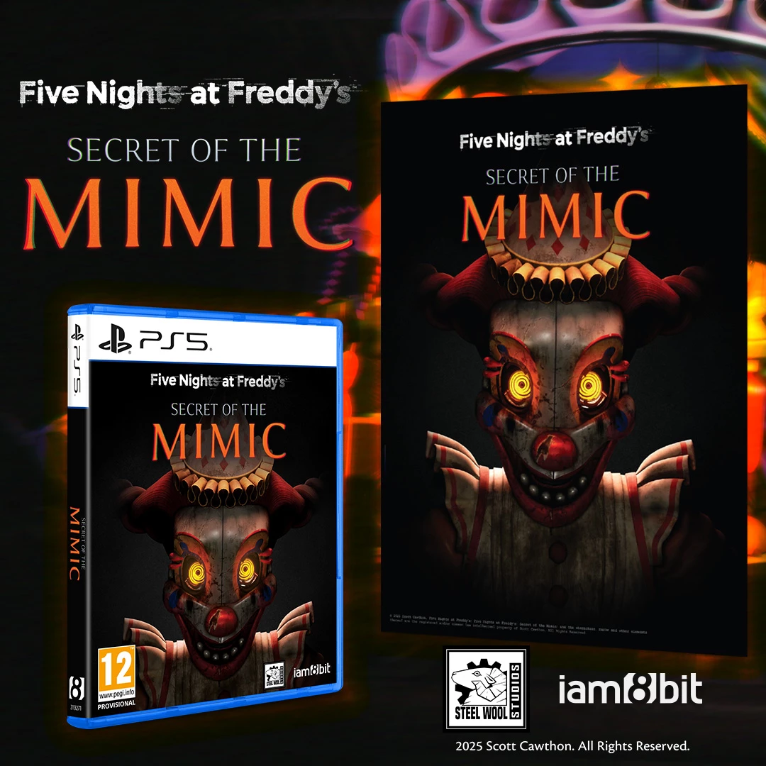 Lojë PS5 iam8bit Five Nights at Freddy’s: Secret of the Mimic, PEGI 12, edicion fizik me poster 30×45 cm