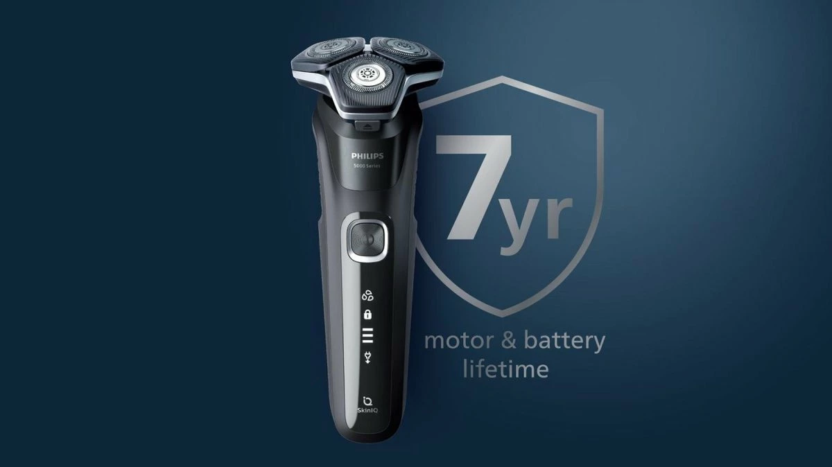 Makinë rroje Philips Series 5000 S5885/25, wet & dry, SkinIQ, bateri Li-ion 60 min, zi/gri