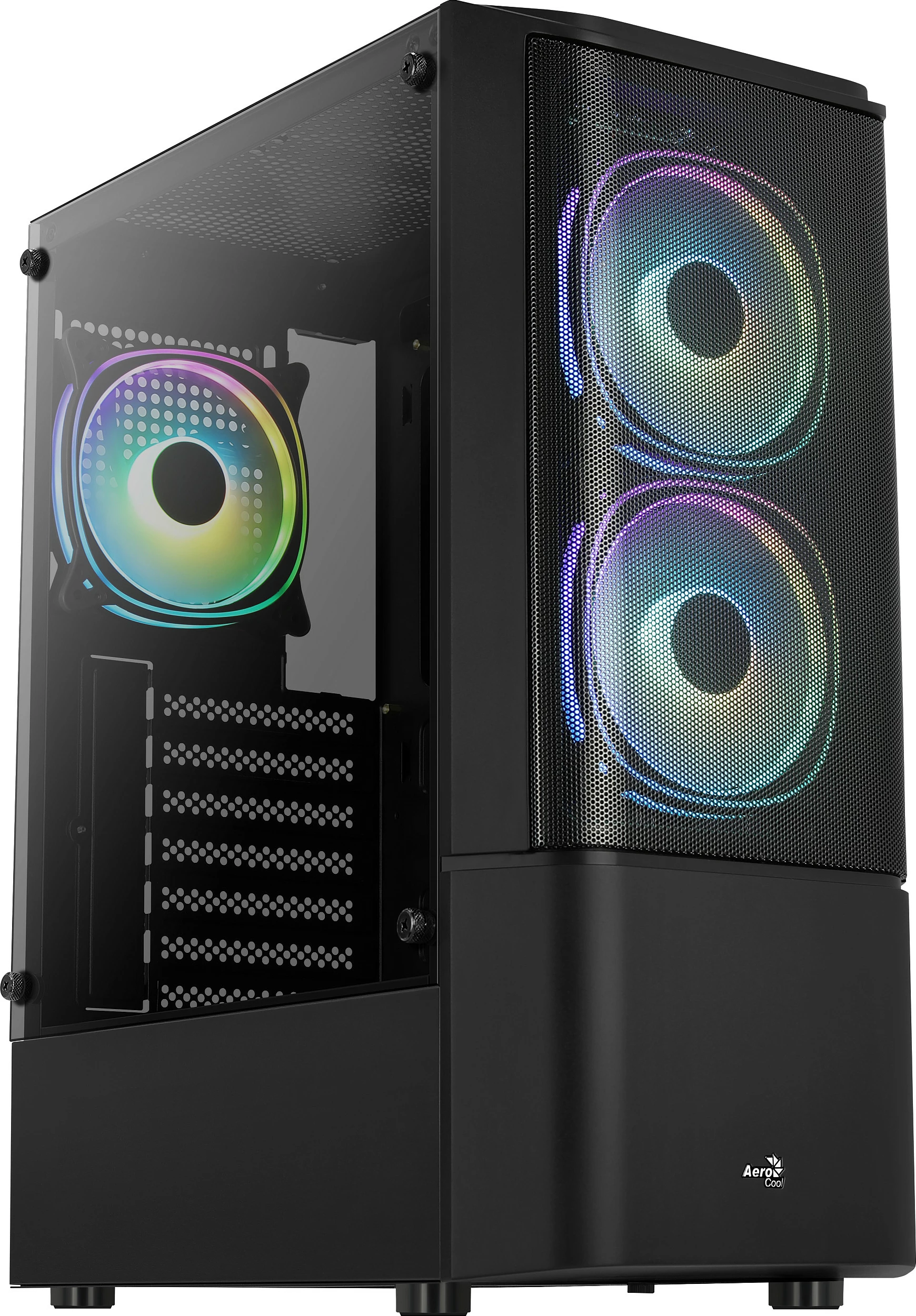 Kasë AeroCool Quantum Mesh v3, Midi Tower, ATX/microATX/Mini-ITX, RGB, e zezë