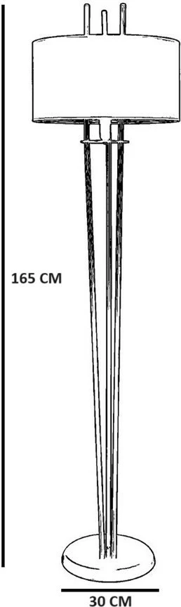 Llambë dyshemeje Opviq, 8822-10, gri dhe e zezë, 165cm