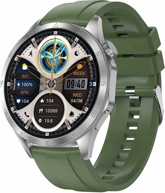 Smartwatch NoName PSMART20S 1.43\" IPS, GPS, NFC, 270mAh, 360x360, jeshile, me rrip shtesë
