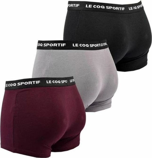 Të brendshme meshkuj Le Coq Sportif K46932CO, set 3 copë, të zeza/gri/bordo [Madhësia: M]